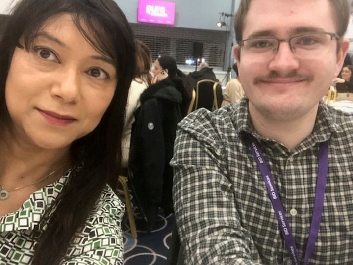 Selfie of employment manager, Denise and BSL Employment Coach, Daniel.