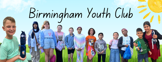 Decorative banner for Birmingham youth club.